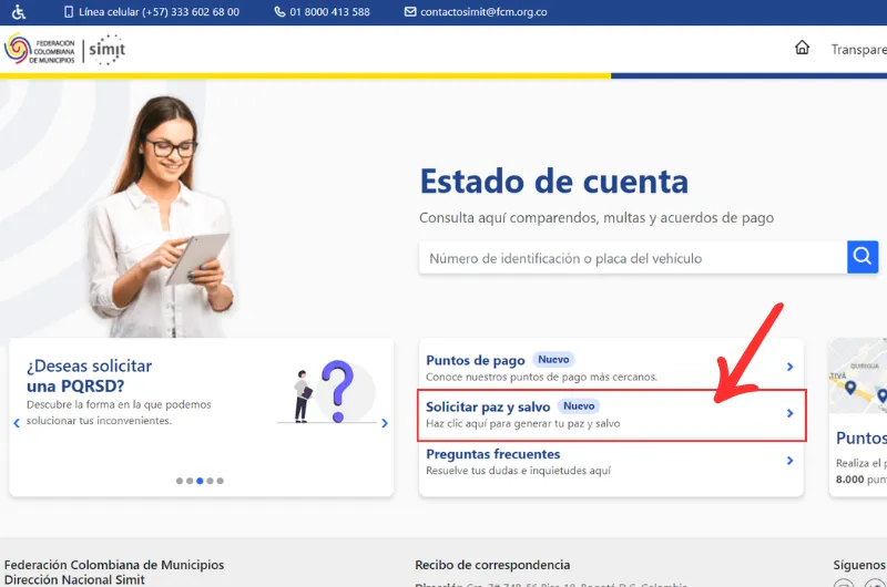 Acceder al portal oficial SIMIT
